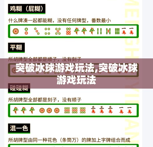 突破冰球游戏玩法,突破冰球游戏玩法